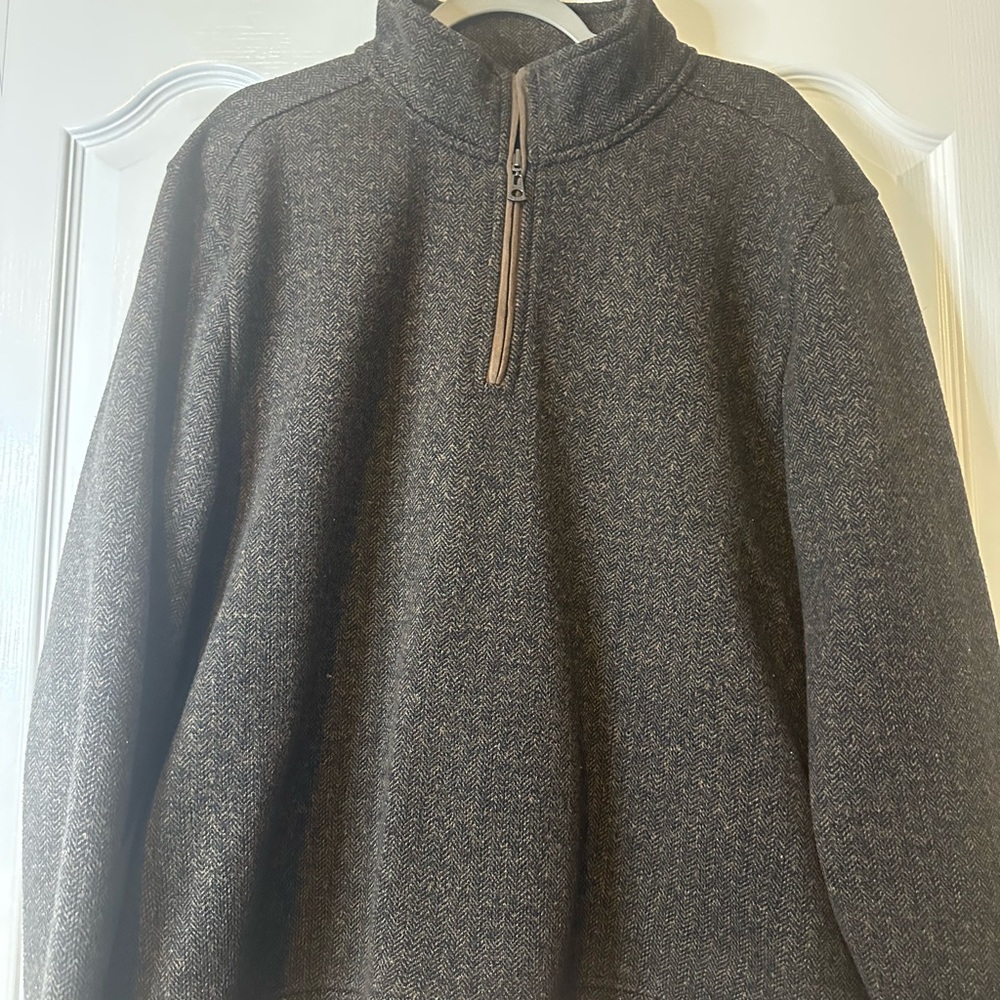 Men's Brown Half-Zip Sweater
